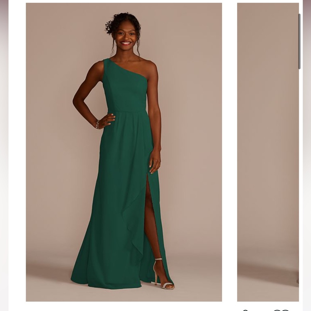 One shoulder bridesmaids dress in Juniper size 10